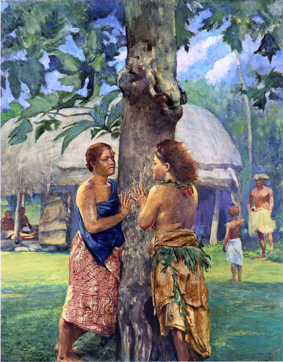  John La Farge Portrait of Faase, the Taupo of Fagaloa Bay, Samoa - Art Print