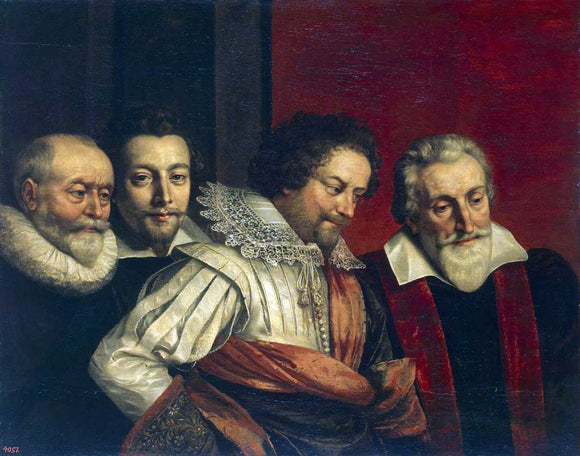  The Younger Frans Pourbus Portrait of Four Members of the Paris Council - Art Print