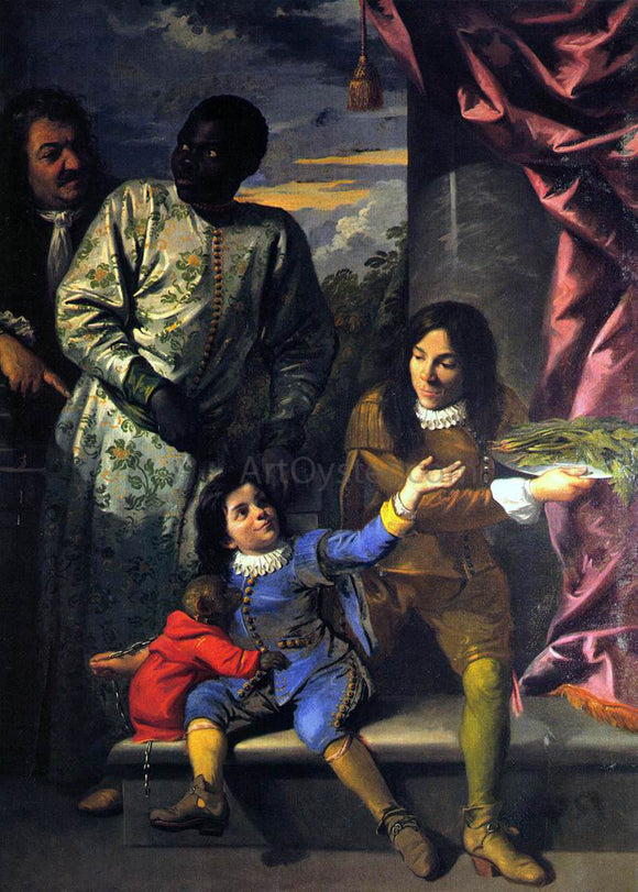  Anton Domenico Gabbiani Portrait of Four Servants of the Medici Court - Art Print