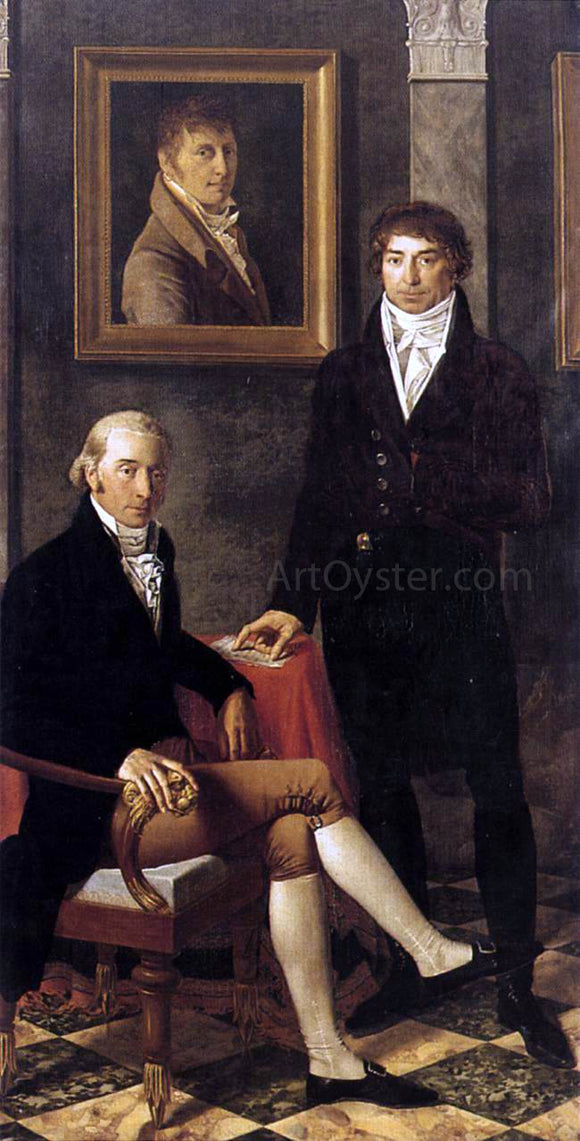  Joseph-Denis Odevaere Portrait of Francois Wynckelman, Francois van der Donckt and Joseph Odevaere - Art Print