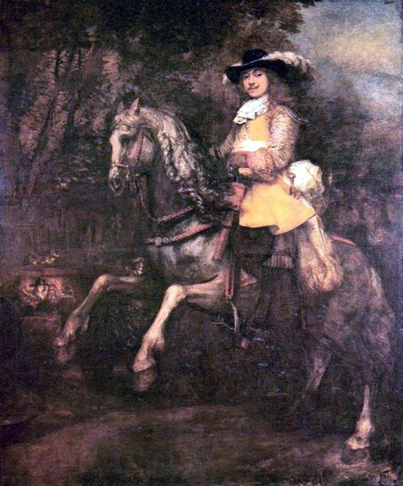  Rembrandt Van Rijn Portrait of Frederick Rihel on Horseback - Art Print