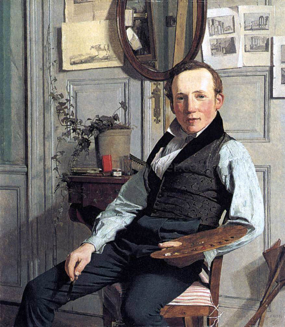  Christen Schiellerup Kobke Portrait of Frederik Sodring - Art Print