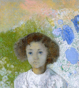  Odilon Redon Portrait of Genevieve de Gonet as a Child - Art Print