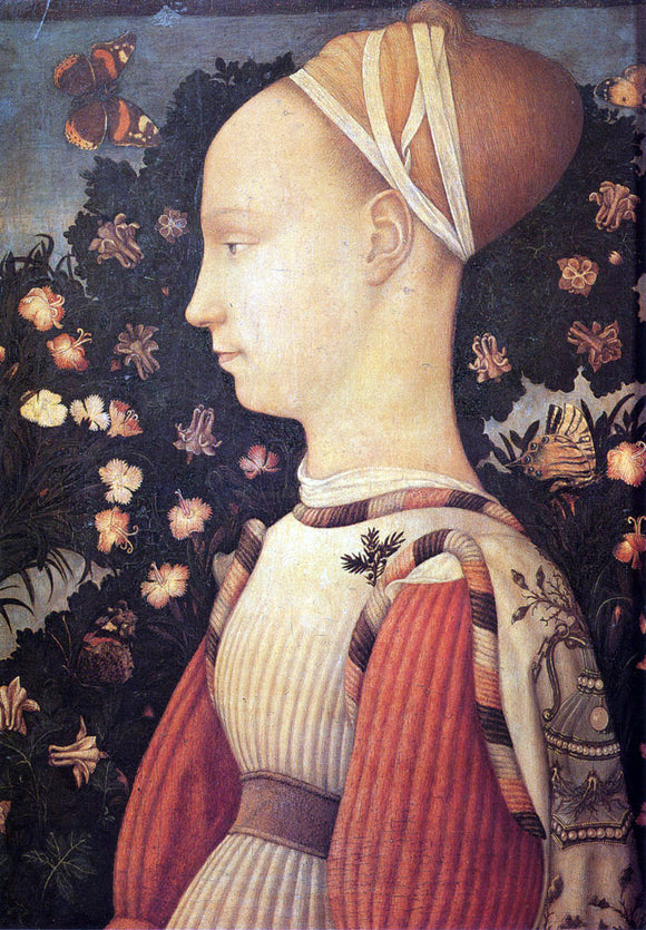  Antonio Pisanello Portrait of Ginervra D'Este - Art Print