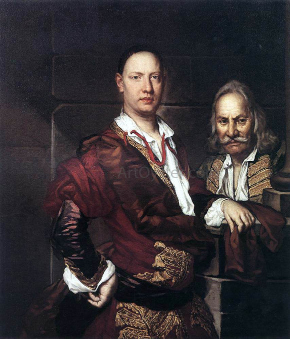  Giuseppe Vittore Fra Galgario  Ghislandi Portrait of Giovanni Secco Suardo and his Servant - Art Print