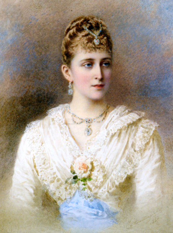  Stefan Fedorovich Alexandrovsky Portrait of Grand Duchess Elizaveta Fedorovna - Art Print