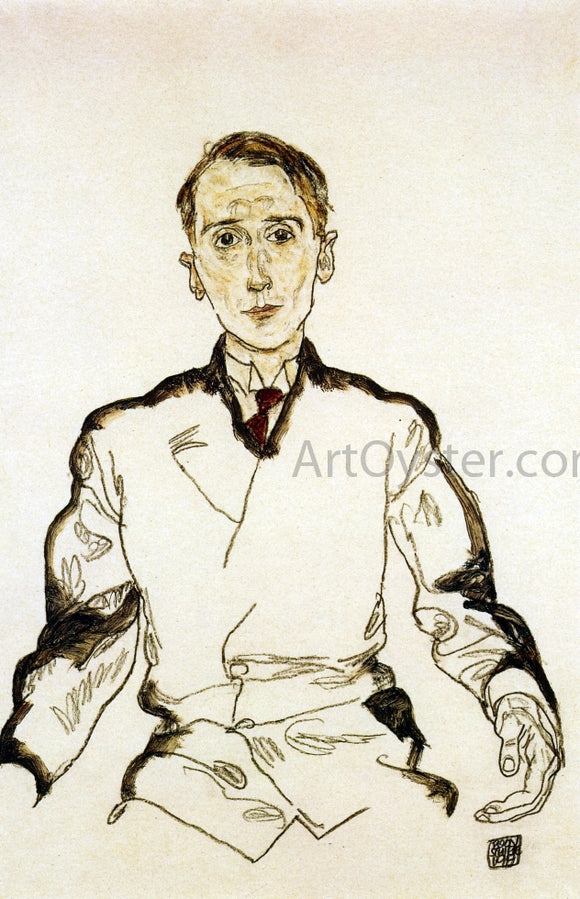  Egon Schiele Portrait of Heinrich Rieger - Art Print