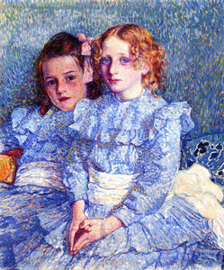  Theo Van Rysselberghe A Portrait of Helene and Michette Guinotte - Art Print