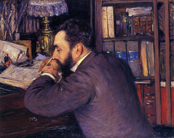  Gustave Caillebotte Portrait of Henri Cordier - Art Print