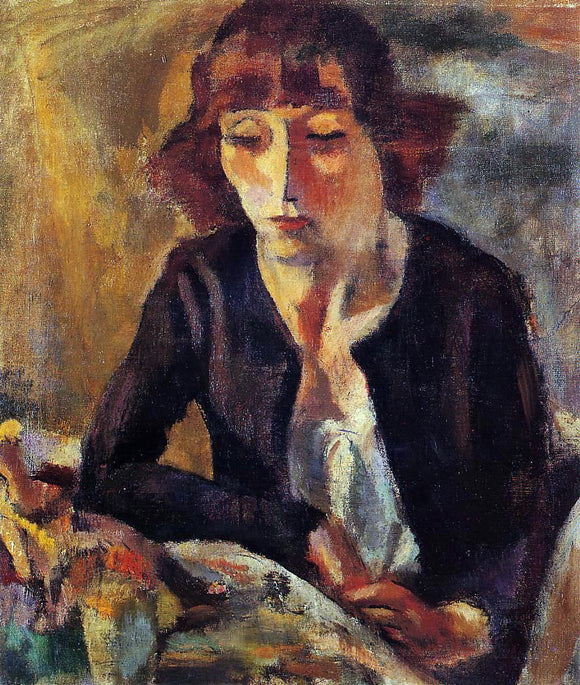  Jules Pascin Portrait of Hermine David - Art Print