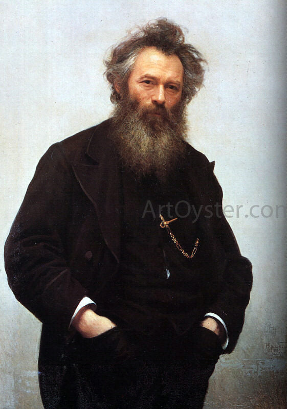  Ivan Nikolaevich Kramskoy Portrait of Ivan I. Shishkin - Art Print