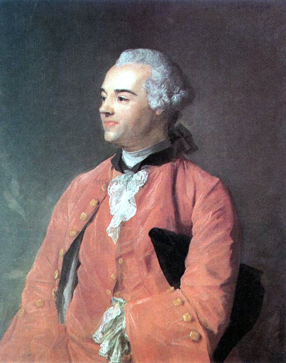  Jean-Baptiste Perronneau Portrait of Jacques Cazotte - Art Print