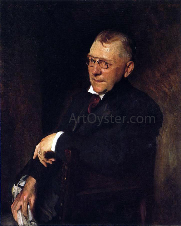 William Merritt Chase Portrait of James Whitcomb Riley - Art Print