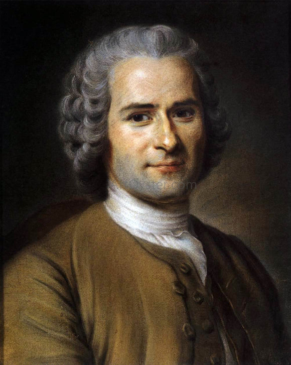  Maurice Quentin De La Tour Portrait of Jean-Jacques Rousseau - Art Print