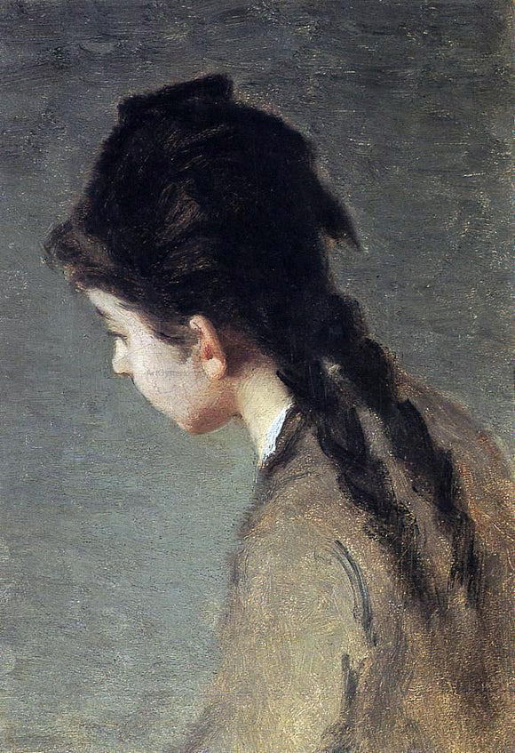  Eva Gonzales Portrait of Jeanne Gonzales in Profile - Art Print