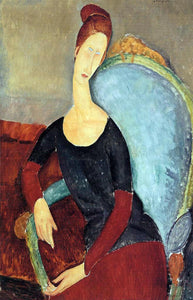  Amedeo Modigliani Portrait of Jeanne Hebuterne Seated in an Armchair - Art Print