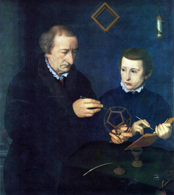 Neufchatel Nicolas Portrait of Johannes Neudorfer and his Son - Art Print