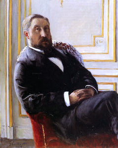  Gustave Caillebotte Portrait of Jules Richemont - Art Print