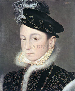  Francois Clouet Portrait of King Charles IX of France - Art Print