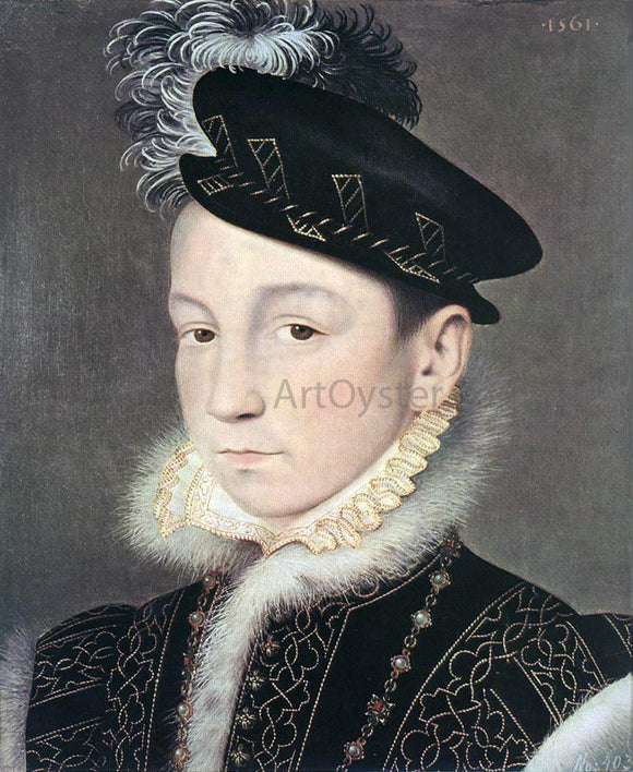 Francois Clouet Portrait of King Charles IX of France - Art Print
