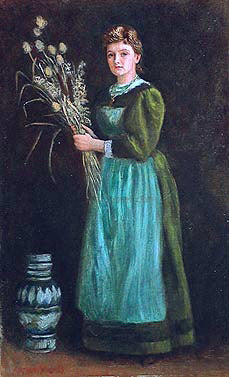  Arthur Hughes Portrait of Lucy Hill - Art Print