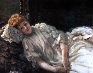  Ilia Efimovich Repin Portrait of Luiza Mersi D'arzhanto - Art Print
