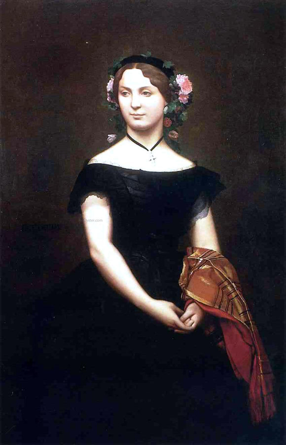  Jean-Leon Gerome Portrait of Mademoiselle Durand - Art Print