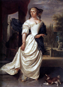  Johannes Verkolje Portrait of Margaretha Delff, Wife of Johan de la Faille - Art Print
