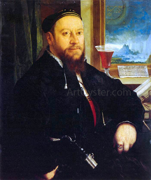  Christoph Amberger Portrait of Mattheus Schwarz - Art Print