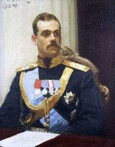  Ilia Efimovich Repin Portrait of Member of State Council Grand Prince Mikhail Aleksandrovich Romanov, Study - Art Print