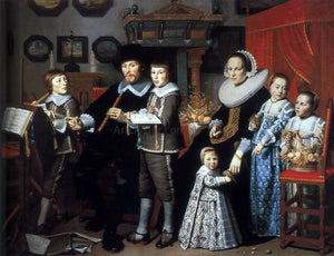  Hendrick Cornelisz Van Vliet Portrait of Michiel van der Dussen and His Family - Art Print
