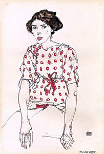  Egon Schiele Portrait of Miss Waerndorfer - Art Print