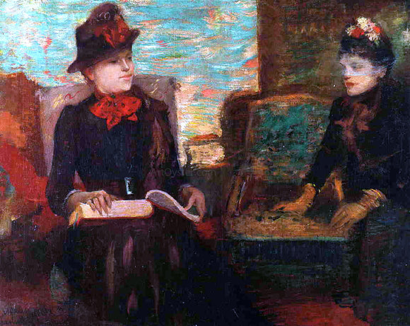  Adolfo Guiard Portrait of Mlle. Sanlaville - Art Print
