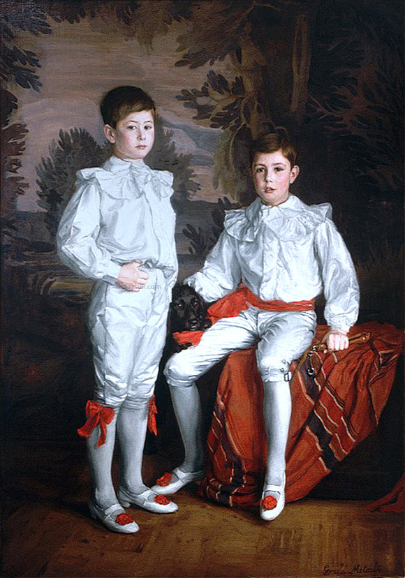  Gerald F Metcalfe Portrait of Molson Brothers Harold and Eric, Sons of J. Elsdale - Art Print