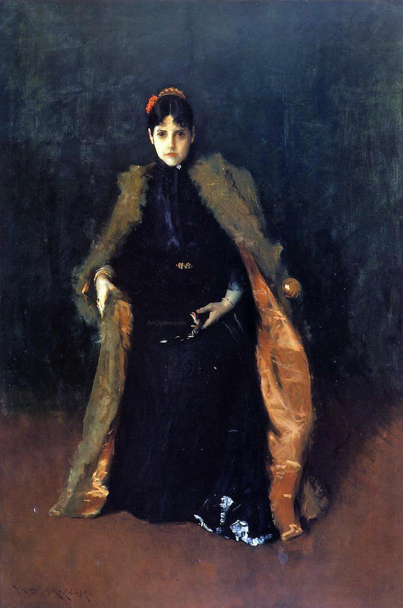  William Merritt Chase Portrait of Mrs C. (Alice Gerson Chase) - Art Print