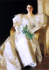  Anders Zorn Portrait of Mrs. Eben Richards - Art Print