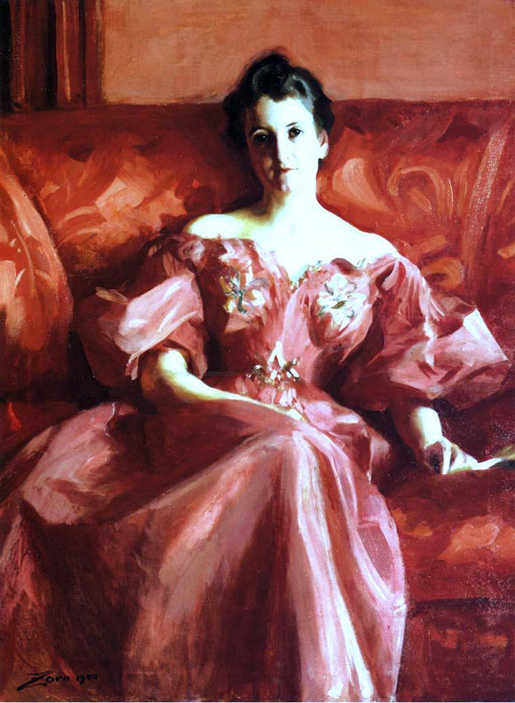  Alfred Emile Leopold Stevens Portrait of Mrs. Howe (nee Deering) - Art Print