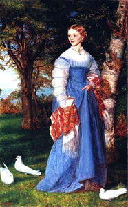  Arthur Hughes Portrait of Mrs. Louisa Jenner - Art Print