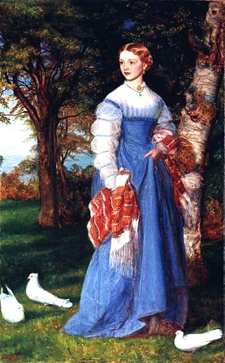  Arthur Hughes Portrait of Mrs. Louisa Jenner - Art Print
