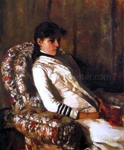  Edmund Tarbell Portrait of Mrs. Tarbell (as a Girl) - Art Print