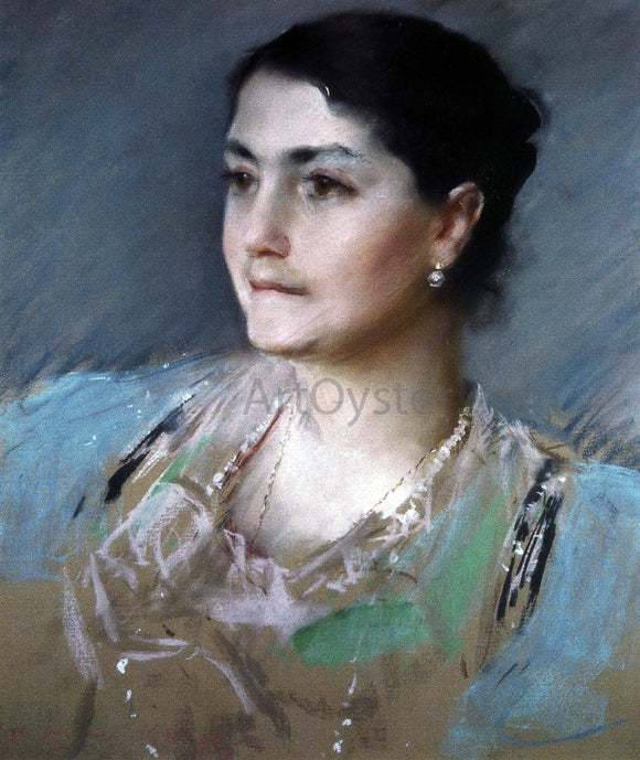  William Merritt Chase Portrait of Mrs. William Chase - Art Print