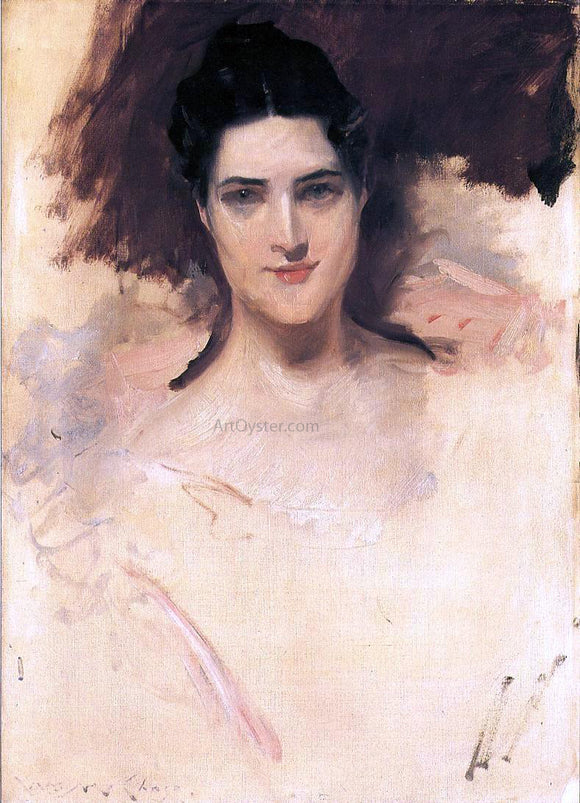  William Merritt Chase Portrait of Mrs. William Clark - Art Print