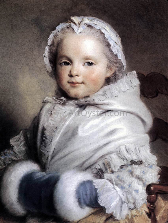  Maurice Quentin De La Tour Portrait of Nicole Richard as Child - Art Print