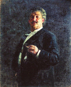  Ilia Efimovich Repin Portrait of Painter and Sculptor Mikhail Osipovich Mikeshin - Art Print
