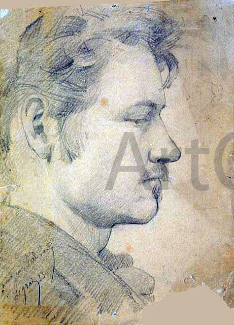  Paul Peel Portrait of Paul Peel - Art Print