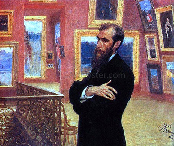  Ilia Efimovich Repin Portrait of Pavel Tretyakov, Founder of the Tretyakov Gallery - Art Print