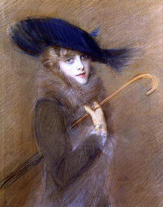  Paul Cesar Helleu Portrait of Peggy Letellier - Art Print