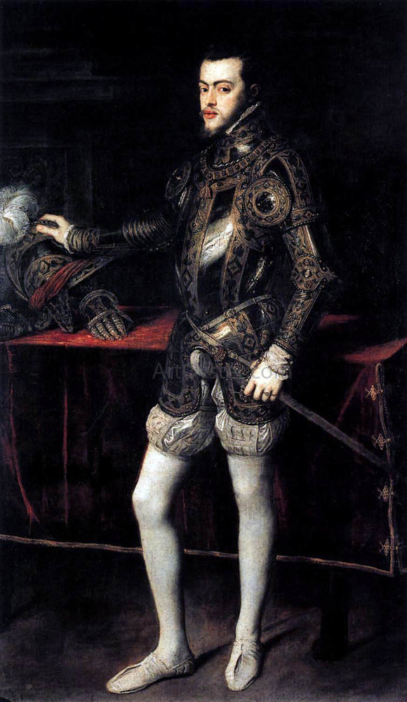  Titian Portrait of Philip II in Armour - Art Print