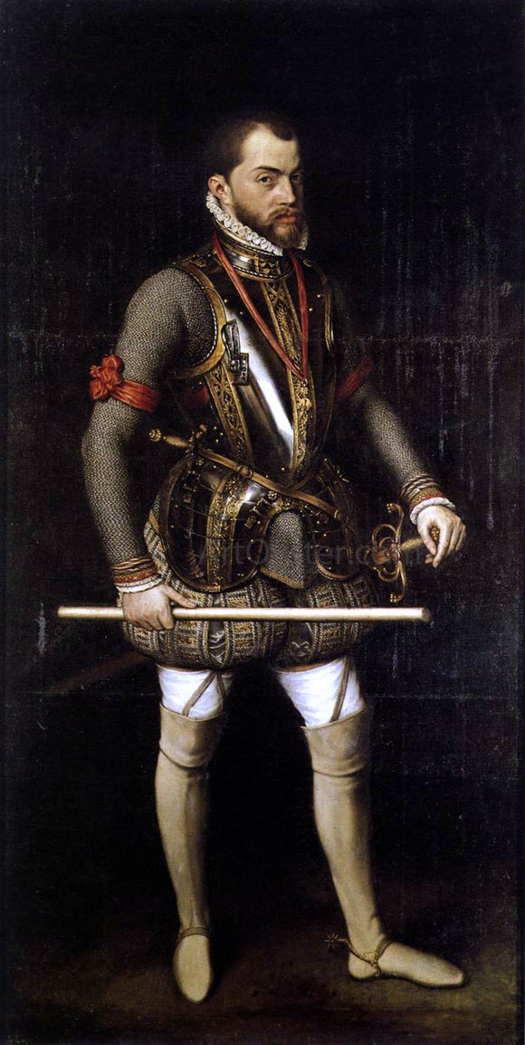  Anthonis Mor Van Dashorst Portrait of Philip II in Armour - Art Print