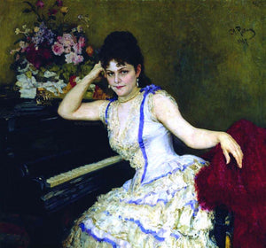  Ilia Efimovich Repin Portrait of Pianist and Professor of Saint-Petersburg Conservatory Sophie Menter - Art Print